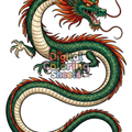 Majestic Eastern Dragon Coloring Page – Serpentine Asian Dragon Line Art Printable for Adults