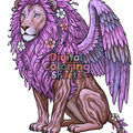 Forest Guardian Lion – Fantasy Nature Coloring Page (Printable Digital Download)
