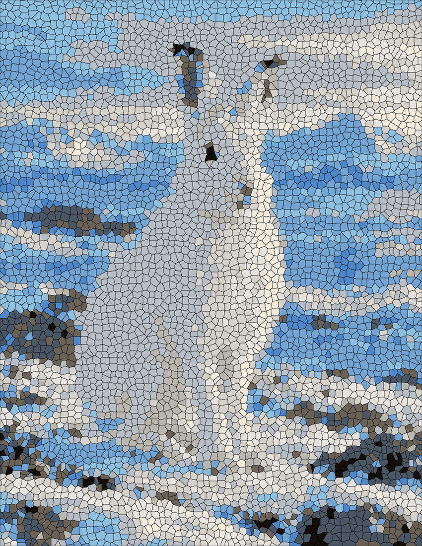 Arctic Hare mystery color by number finished colored answer