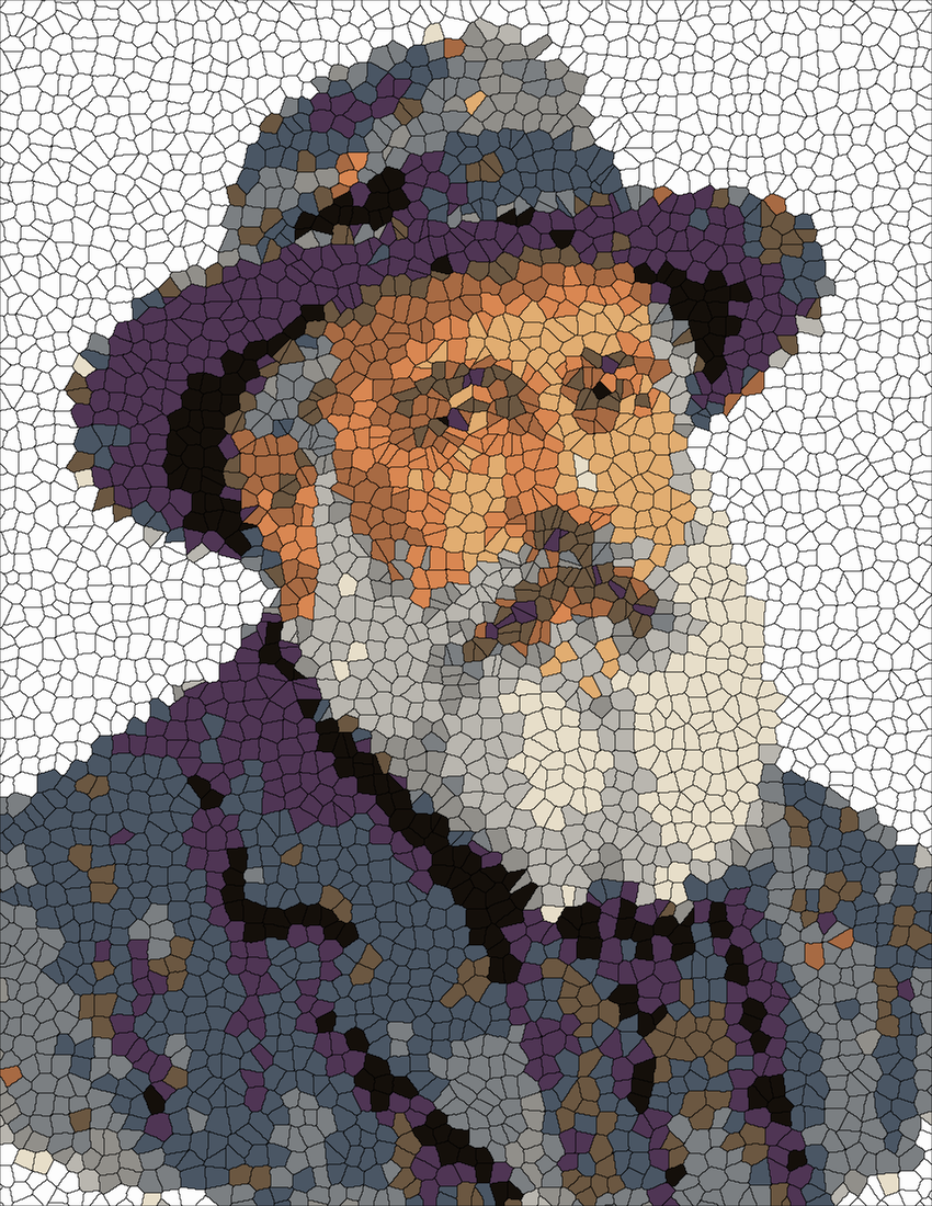 Claude Monet mystery color by number finished colored answer