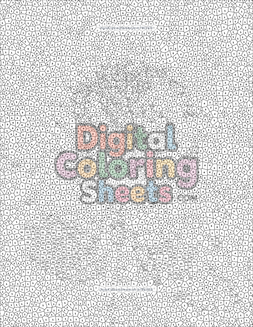 English Rose mystery color by number printable page