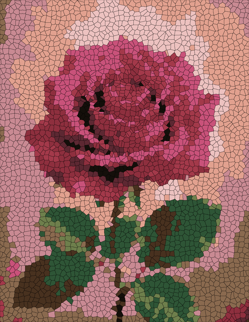 Rose mystery color by number finished colored answer