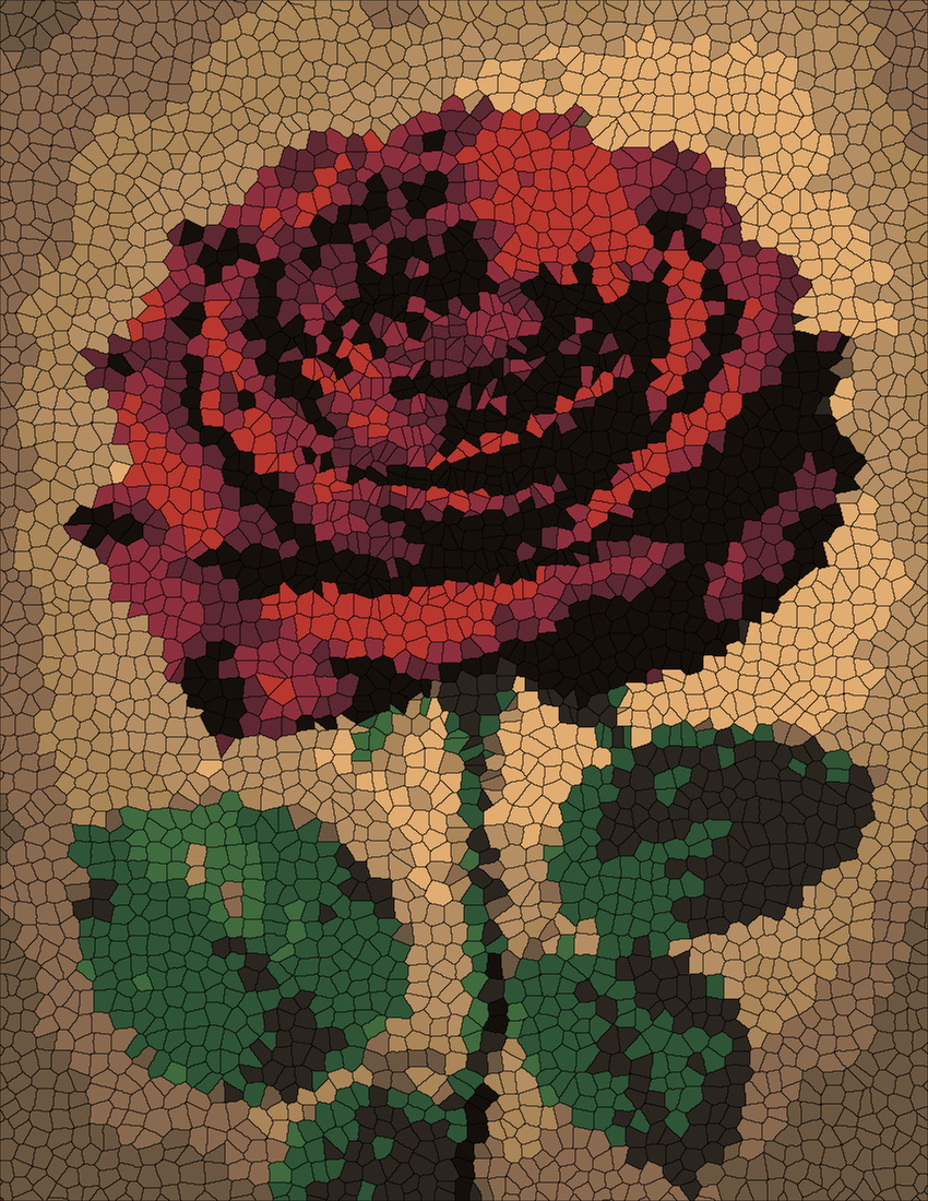 rose mystery color by number finished colored answer