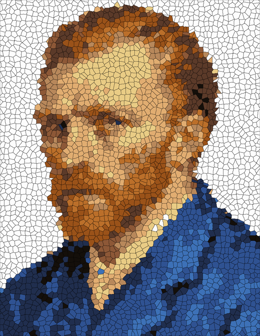 Vincent van Gogh mystery color by number finished colored answer